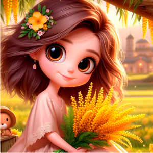 Children's riddle about mimosa