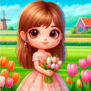 Children's riddle about tulip