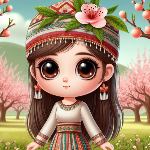 Children's riddle about the peach tree