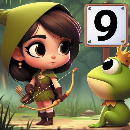 Children's riddle about number nine